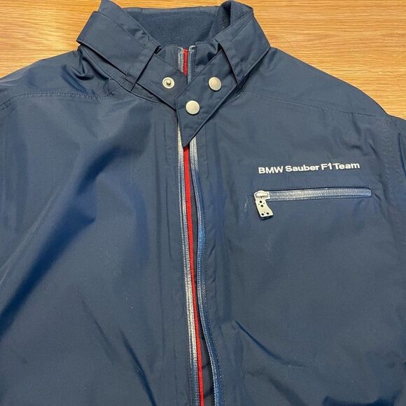 Vintage Rare PUMA × BMW Sauber F1 Team Navy Windbreaker Jacket - S - Picture 7 of 16